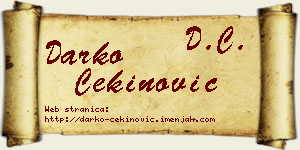 Darko Cekinović vizit kartica